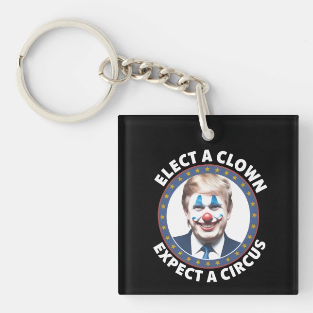 Llavero Elige A Un Payaso Esperando Una Política Divertida (Frente)