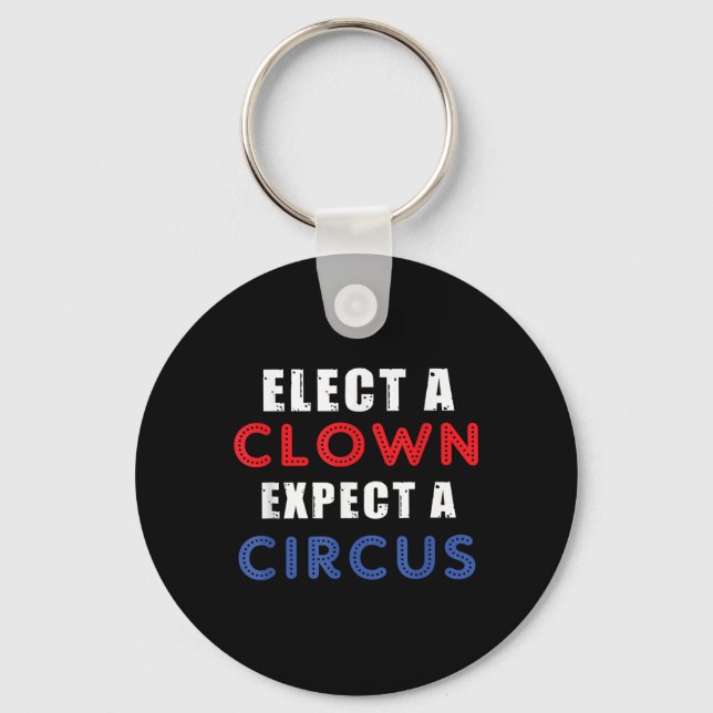 Llavero Elige A Un Payaso Esperar Un Circo Diseñar Contra  (Anverso)