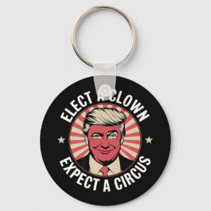 Llavero Elige Un Payaso Esperando Que Un Circo Impete A Tr