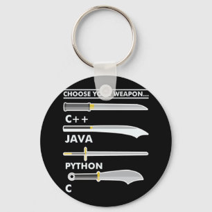 Llavero Elija su armamento C Java Python Programmer Coding