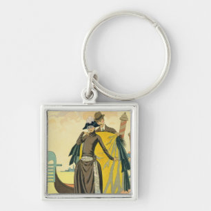 Llavero Elle y Lui, 1921 (impresión del pochoir)