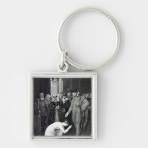 Llavero Ellen Douglas que muestra el anillo