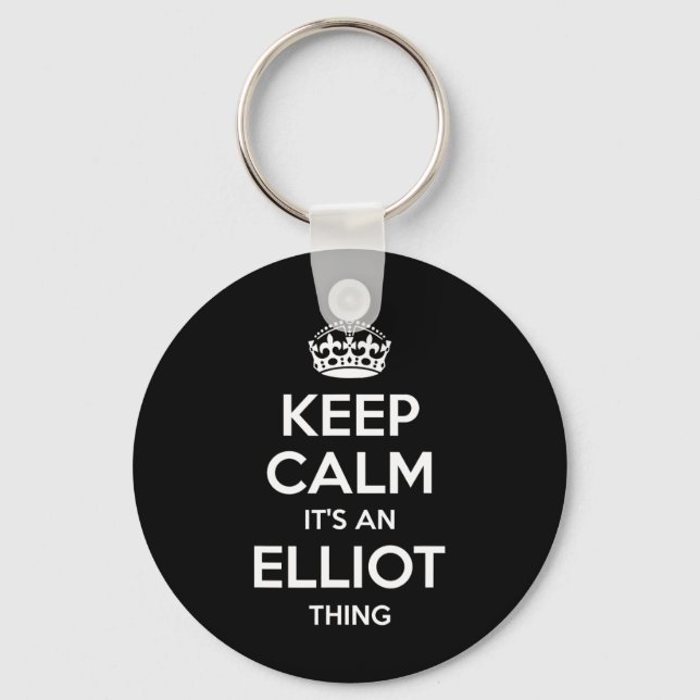 Llavero Elliot Gift Name Keep Calm Funny Personalized Chis (Anverso)