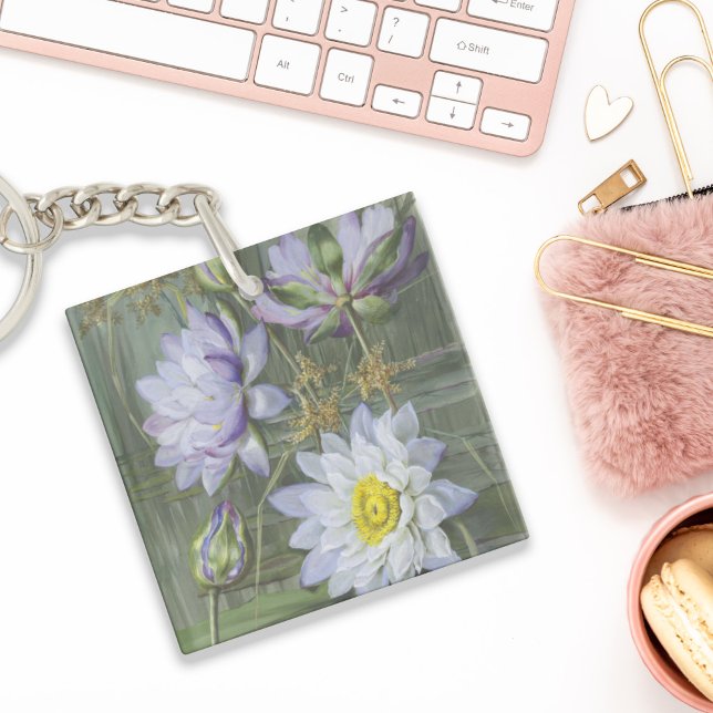Llavero Ellis Rowan Blue Water Lily Vintage Flowers (Subido por el creador)