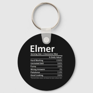 Llavero Elmer Nutrition Funny Nacimiento Personalizado Nom