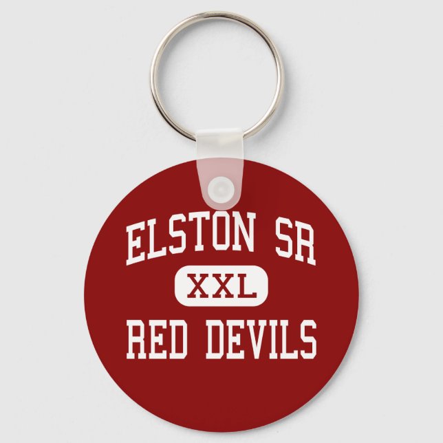 Llavero Elston Sr - Red Devils - High - Michigan City (Anverso)