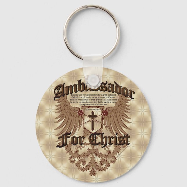 Llavero Embajador De Cristo, Verso De La Biblia De Corinth (Anverso)
