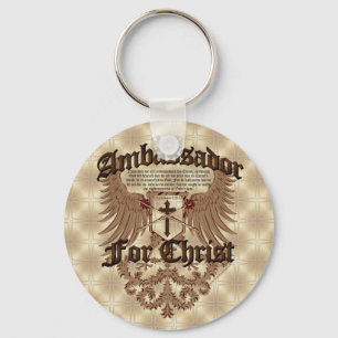 Llavero Embajador For Cristo, verso de la biblia de los