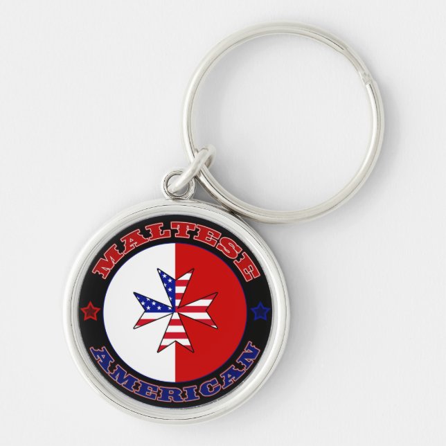 Llavero Embargo cruzado maltés-americano (Frente)