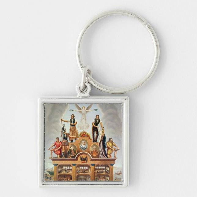 Llavero Emblema comercial de la sociedad unida (Frente)