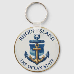 Llavero Emblema de ancla de Rhode Island ⚓
