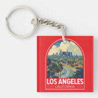 Emblema de arte de viajes de California en Los Áng