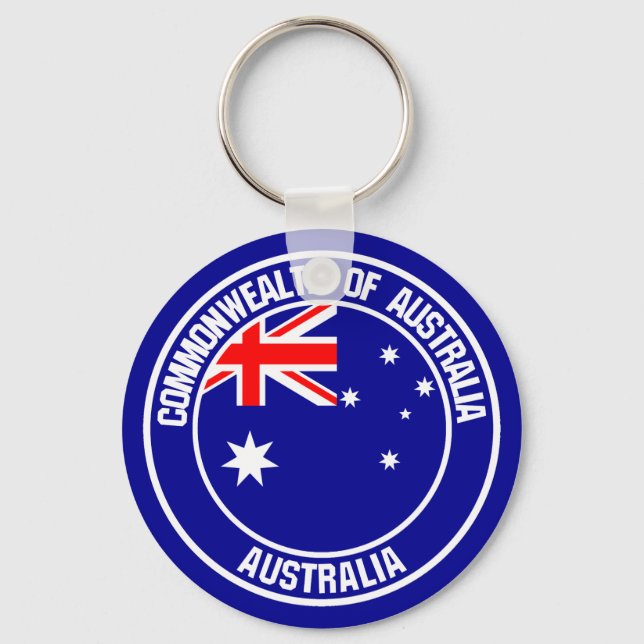 Llavero Emblema de Australia redonda (Anverso)