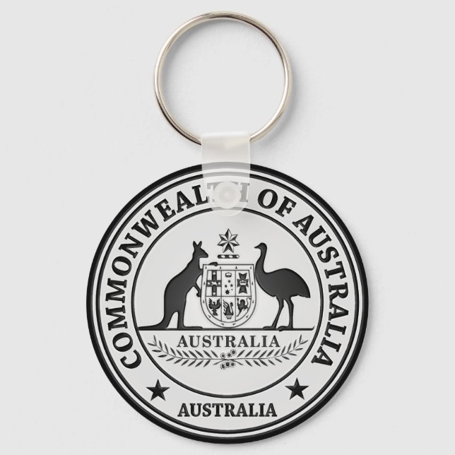 Llavero Emblema de Australia redonda (Anverso)