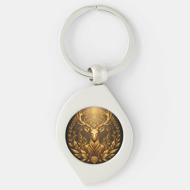Llavero Emblema de Ciervo Dorado (Anverso)