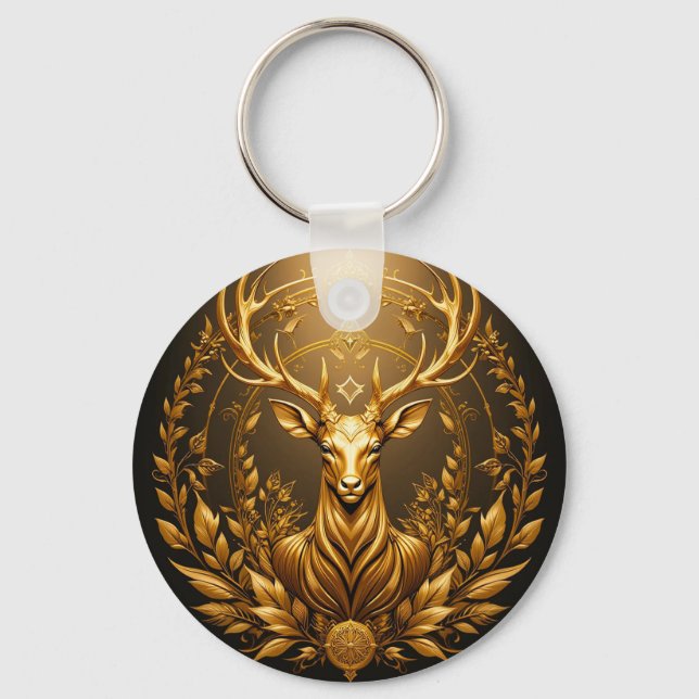 Llavero Emblema de Ciervo Dorado (Anverso)