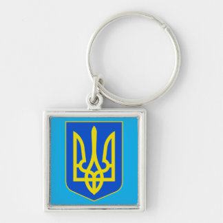 Llavero Emblema de Estado de Ucrania Tridente Dorado Arte 