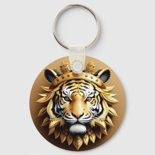 Llavero Emblema de la Cresta del Tigre Dorado