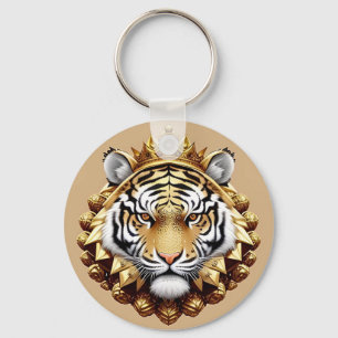 Llavero Emblema de la Cresta del Tigre Dorado