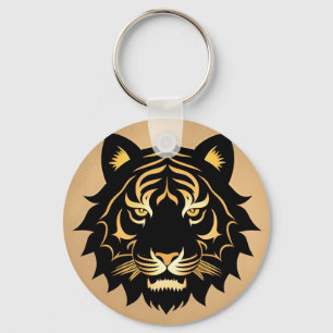 Llavero Emblema de la Cresta del Tigre Dorado