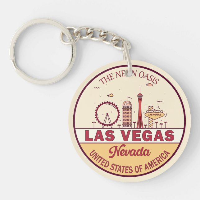 Llavero Emblema de la línea aérea de Las Vegas Nevada (Frente)