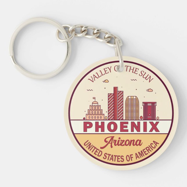 Llavero Emblema de la línea aérea de Phoenix Arizona (Frente)