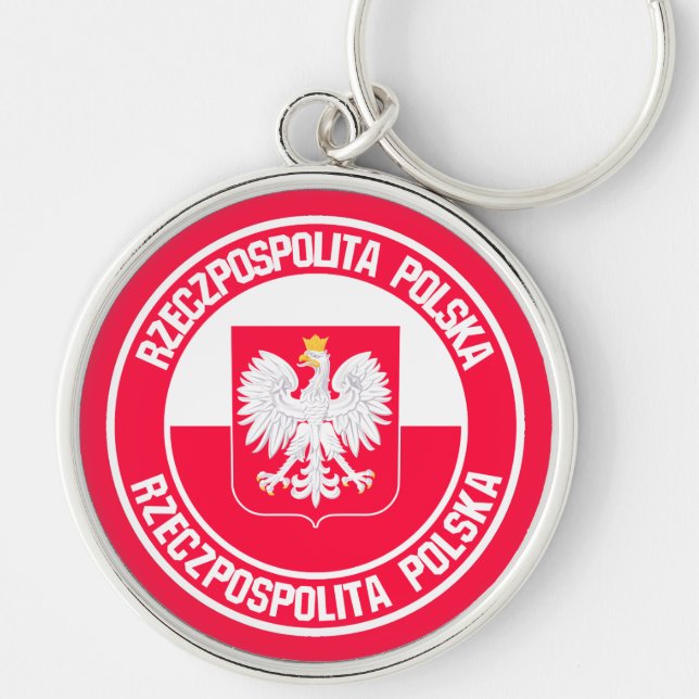 Llavero Emblema de la ronda de Polonia (Frente)