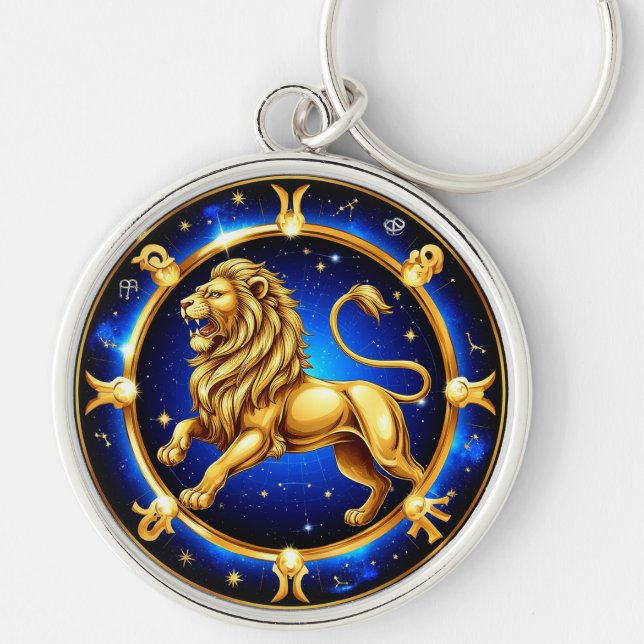 Llavero Emblema de Leo del Zodiaco (Frente)