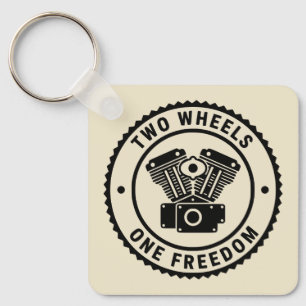 Llavero Emblema de libertad de motor de motocicleta vintag