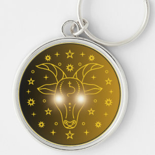 Llavero Emblema de Zodíaco Capricornio Símbolo Celestial