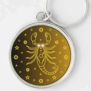 Llavero Emblema de Zodíaco Escorpio   Símbolo Celestial Mí