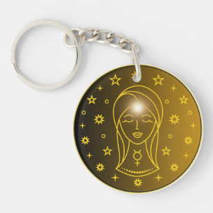 Llavero Emblema del Zodíaco Virgo Símbolo Celestial Míni
