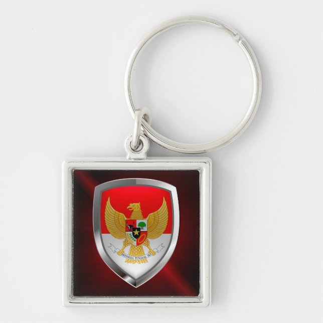 Llavero Emblema metálico de Indonesia (Frente)