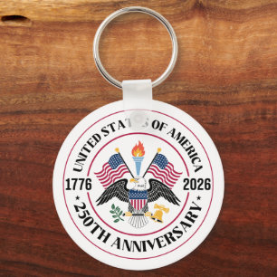 Llavero Emblema Patriótico del Águila del 250 Aniversario 