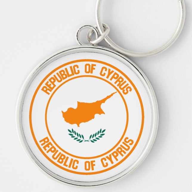 Llavero Emblema redondeado de Chipre (Frente)