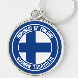 Llavero Emblema redondeado de Finlandia