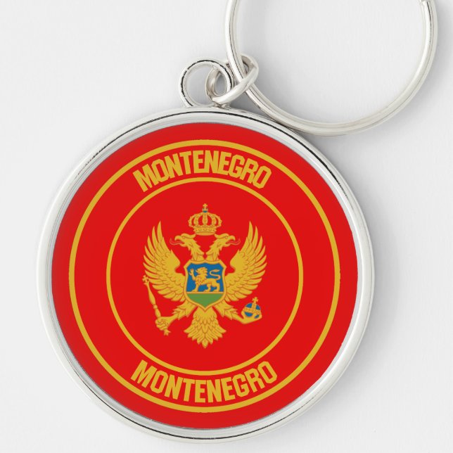 Llavero Emblema redondeado de Montenegro (Frente)