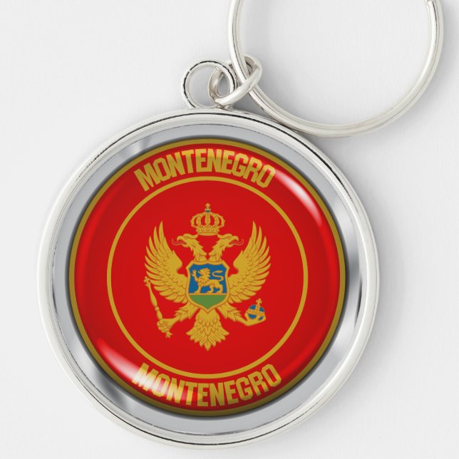 Llavero Emblema redondeado de Montenegro (Frente)