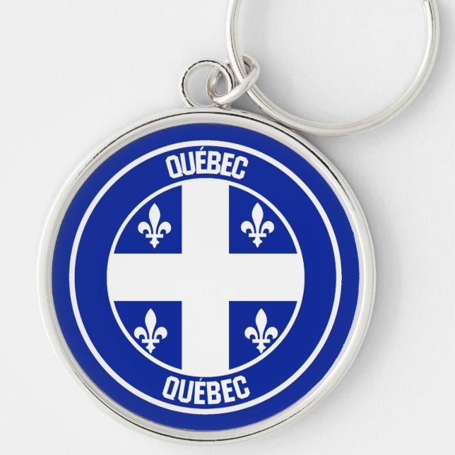 Llavero Emblema redondeado de Quebec (Frente)