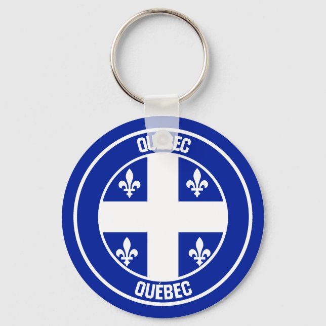Llavero Emblema redondeado de Quebec (Anverso)