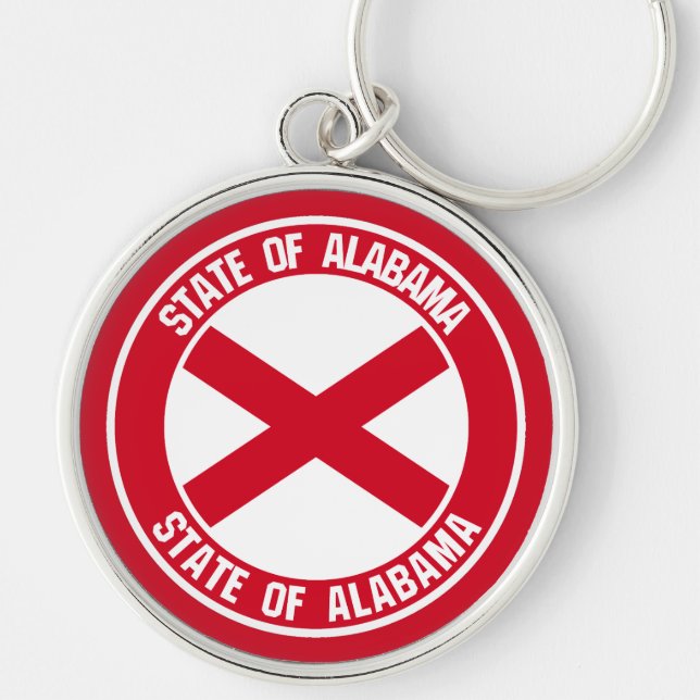 Llavero Emblema redondo de Alabama (Frente)