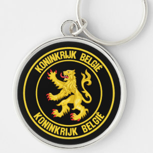 Llavero Emblema Redondo de Bélgica