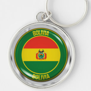Llavero Emblema Redondo de Bolivia