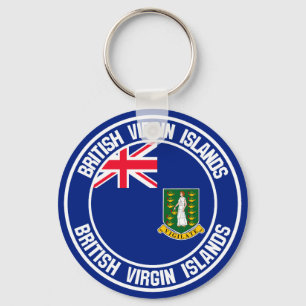 Llavero Emblema redondo de British Virgin Islands