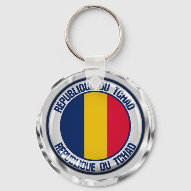 Llavero Emblema redondo de Chad (Anverso)