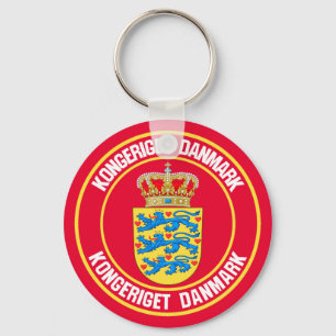 Llavero Emblema redondo de Dinamarca