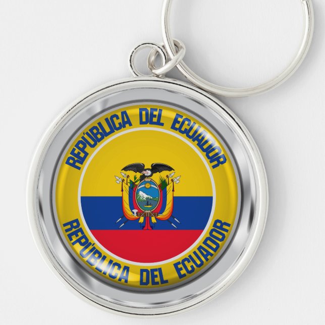 Llavero Emblema redondo de Ecuador (Frente)