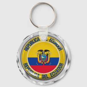Llavero Emblema redondo de Ecuador