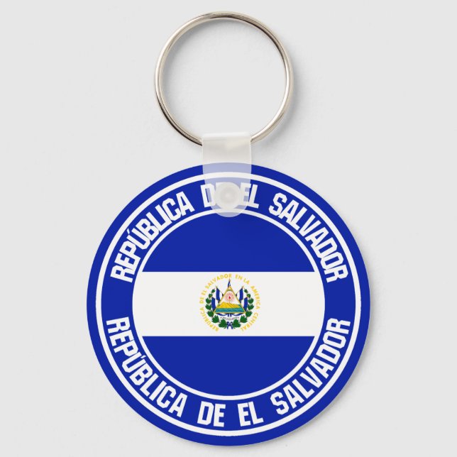 Llavero Emblema redondo de El Salvador (Anverso)
