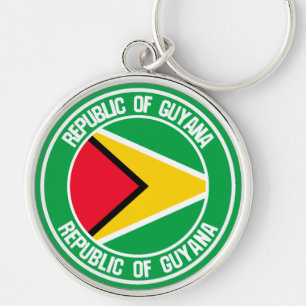 Llavero Emblema redondo de Guyana